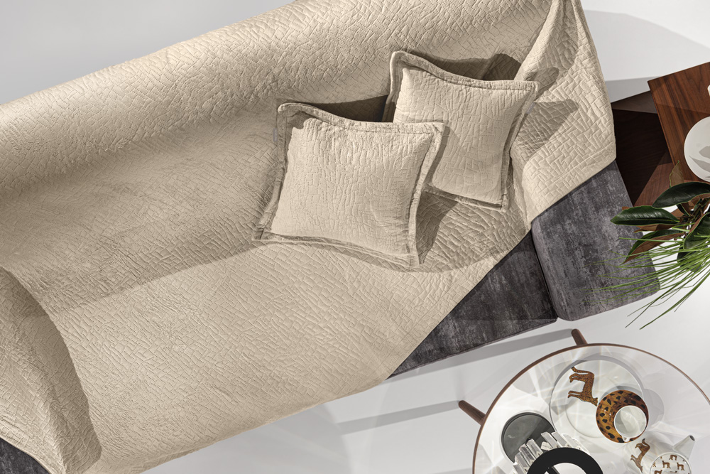 Ριχτάρι Guy Laroche Πολυθρόνας + Μαξιλαροθήκη Avon Camel 170X150