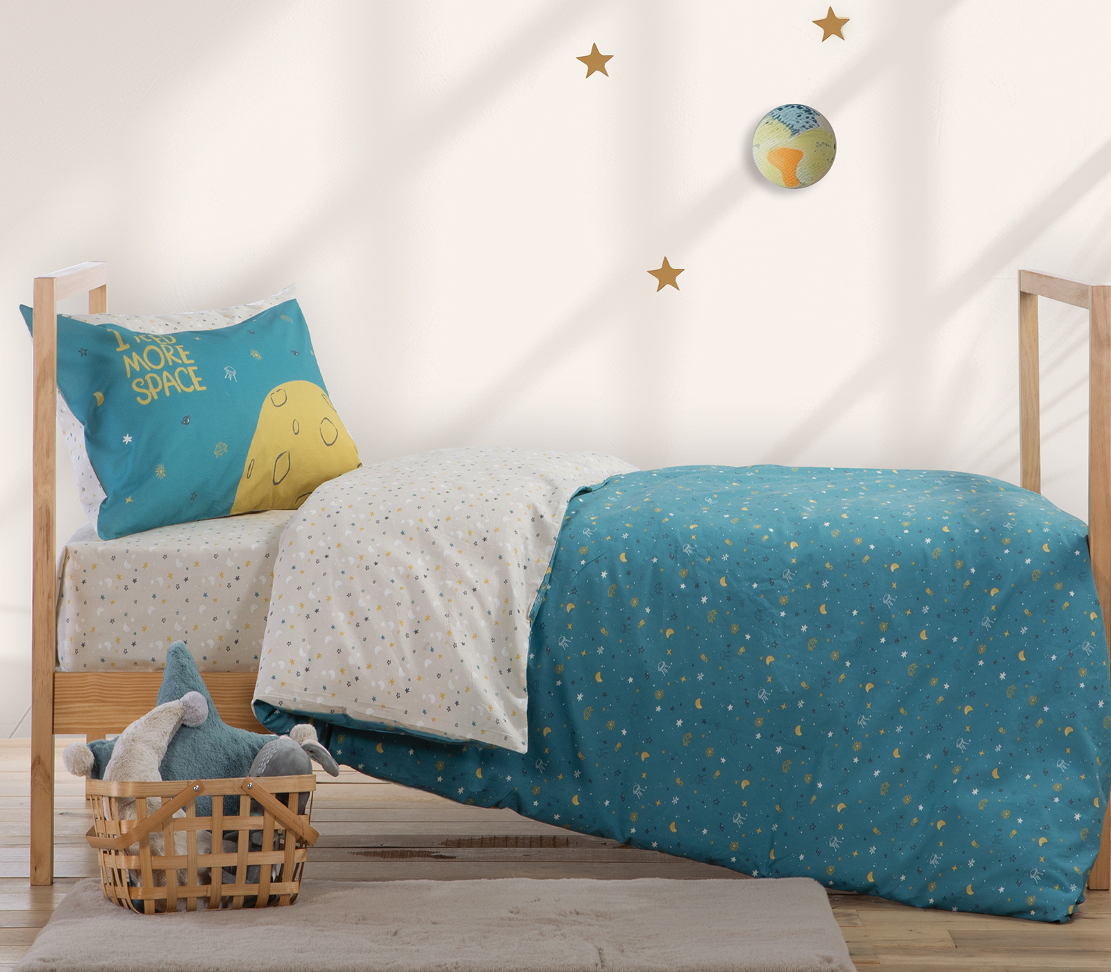 Παπλωματοθήκη Παιδική Nef-Nef Homeware (Σετ) Outer Space 160X240 Petrol