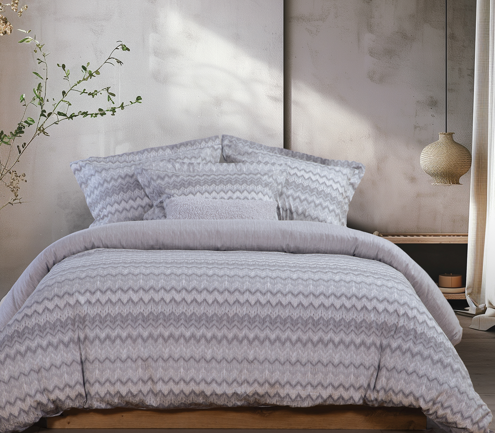 Σεντόνια Υπερδιπλα Nef-Nef Homeware (Σετ) Energy 240X270 Grey