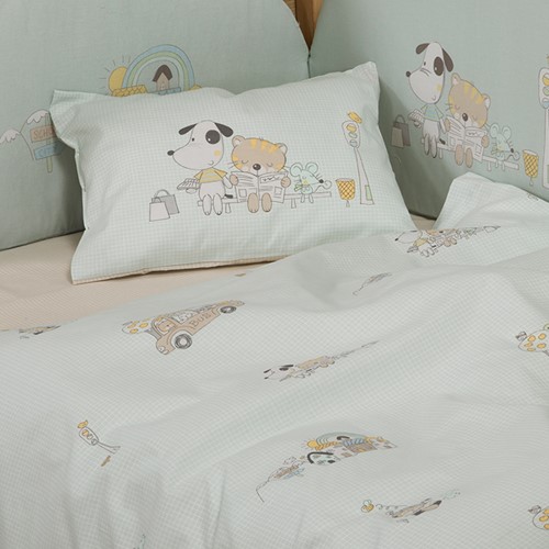 Βρεφικά Σεντόνια Nef-Nef Homeware (Σετ) Life In The City Aqua