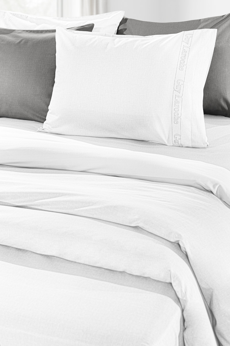 Σεντόνια Διπλά  Guy Laroche Color Plus 200X265 White  