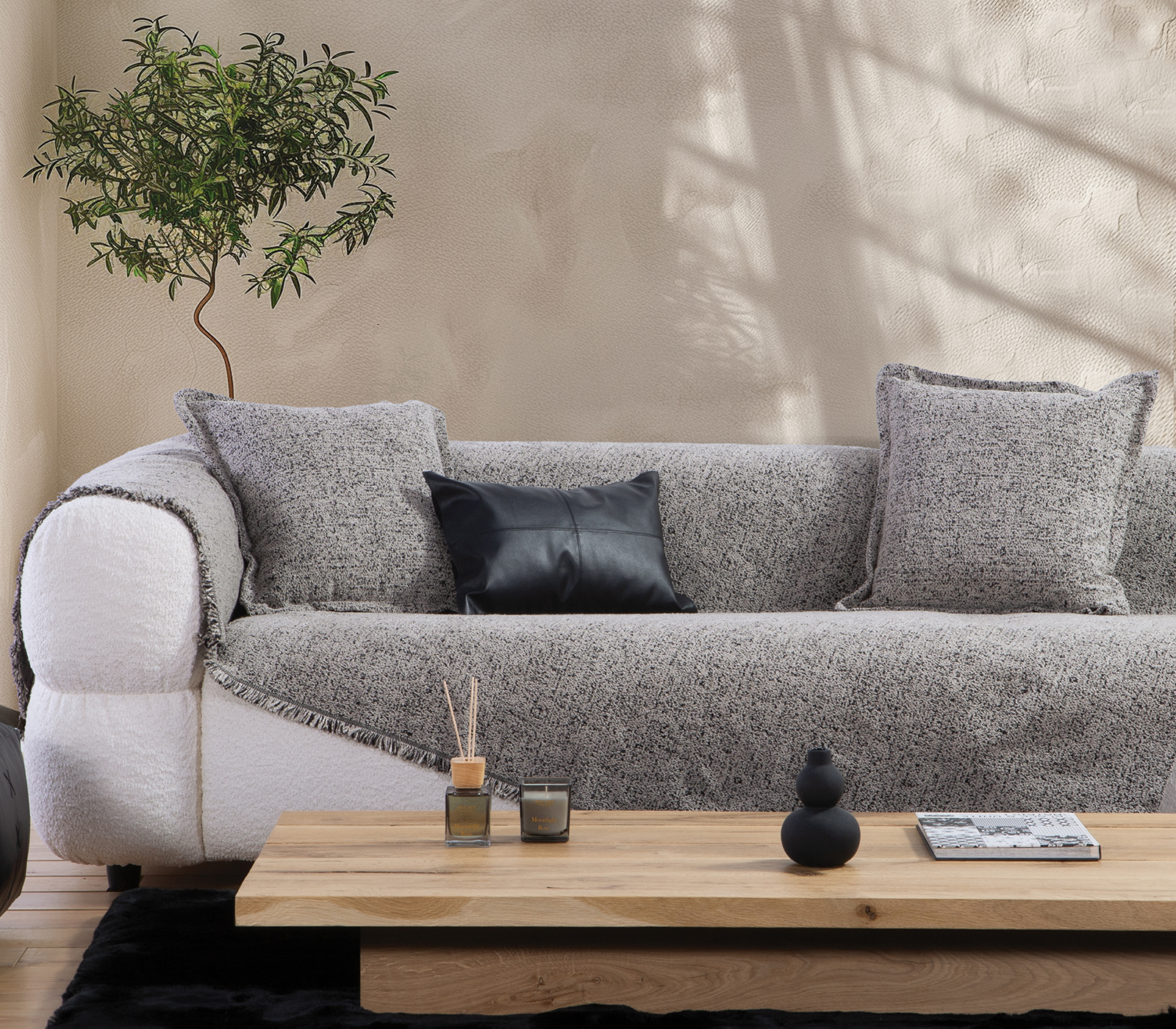 Ριχτάρι Τριθεσίου Nef-Nef Homeware Alamo 170X300 Grey