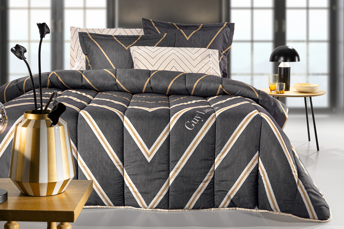 Πάπλωμα Υπέρδιπλο Guy Laroche Suede Canyon Anthracite 220X240