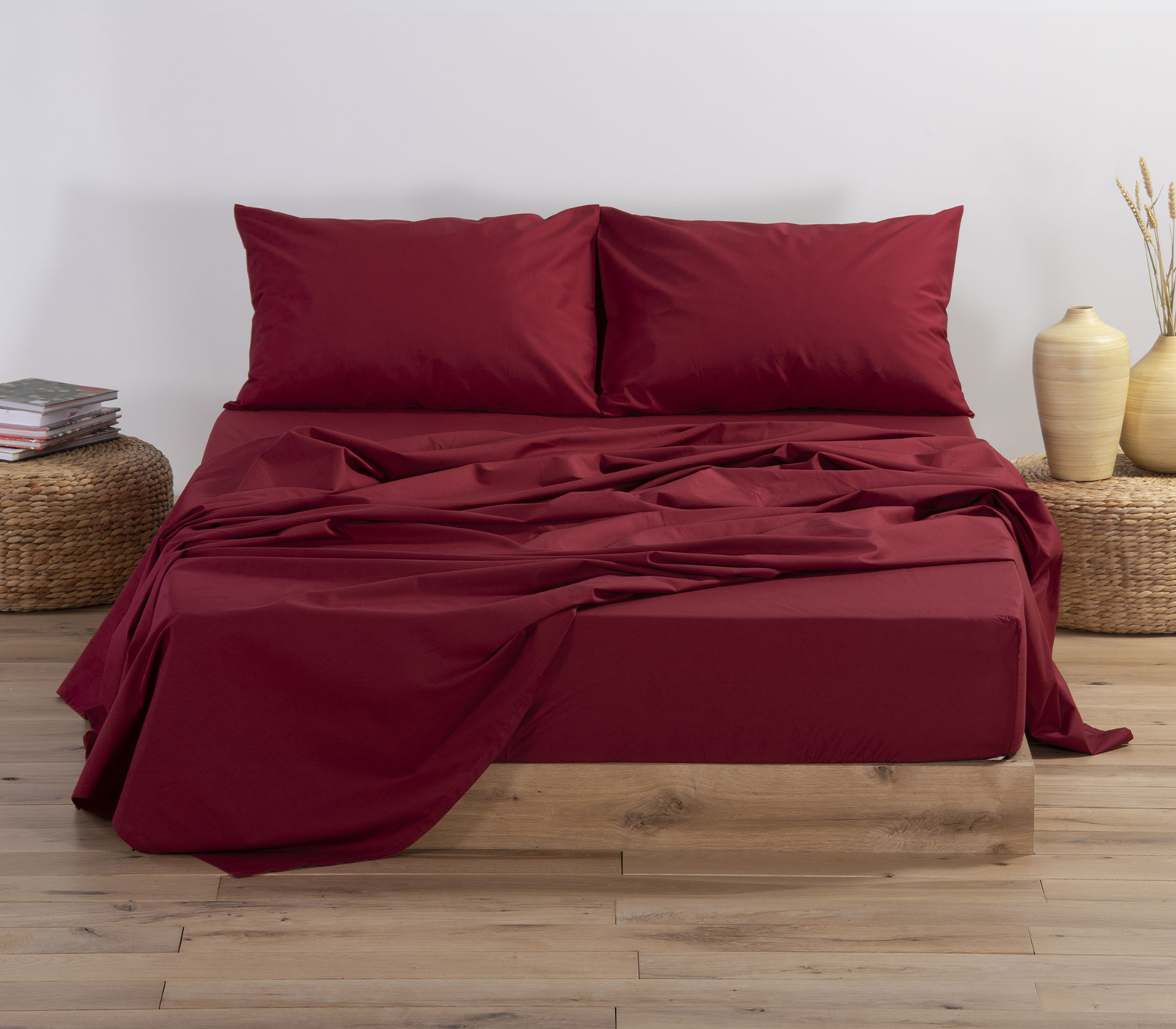  Σεντόνι Υπερδιπλο Nef-Nef Homeware Basic 240X270 Bordo