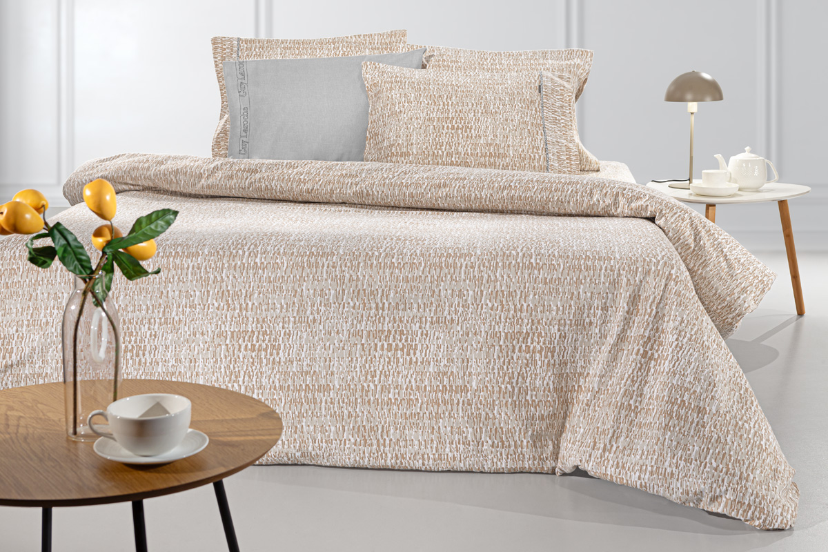 Σεντόνια Φανελένια King Size Guy Laroche (Σετ) Beaver 270X265 Almond 