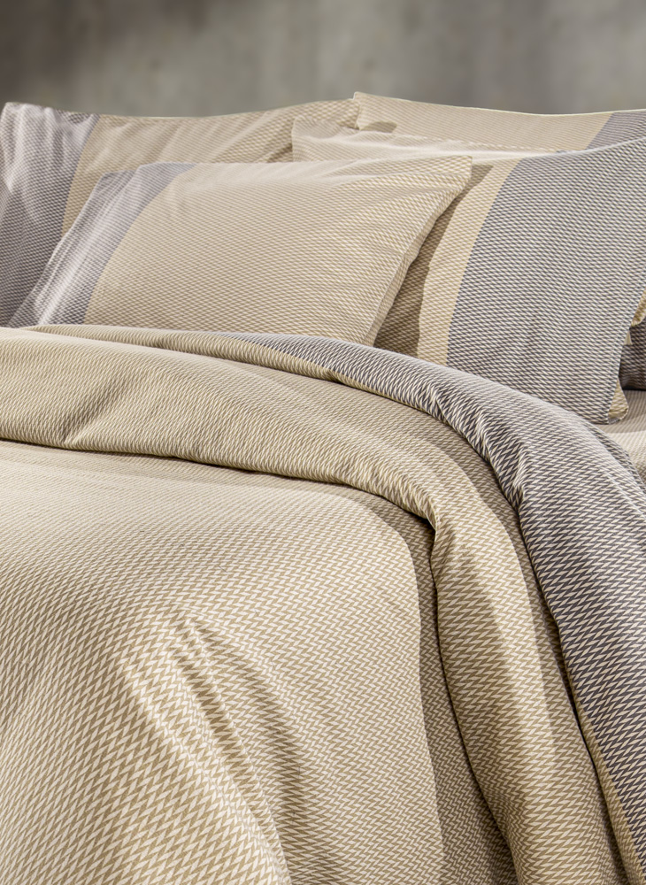 Σεντόνια Υπέρδιπλα Guy Laroche (Σετ) Φανέλα Verona Taupe 165X200+35 με λάστιχο
