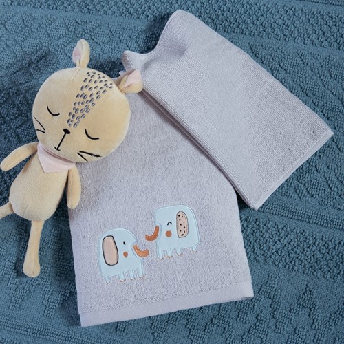 Βρεφικές Πετσέτες Nef-Nef Homeware (2ΤΜΧ) Elephants Grey