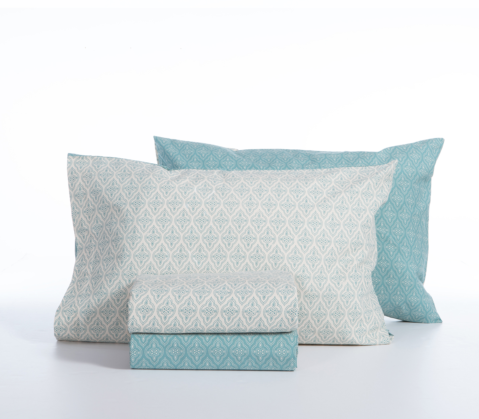 Σεντόνια Υπέρδιπλα Nef-Nef Homeware (Σετ) Sorento 240X270 Blue (με λάστιχο)