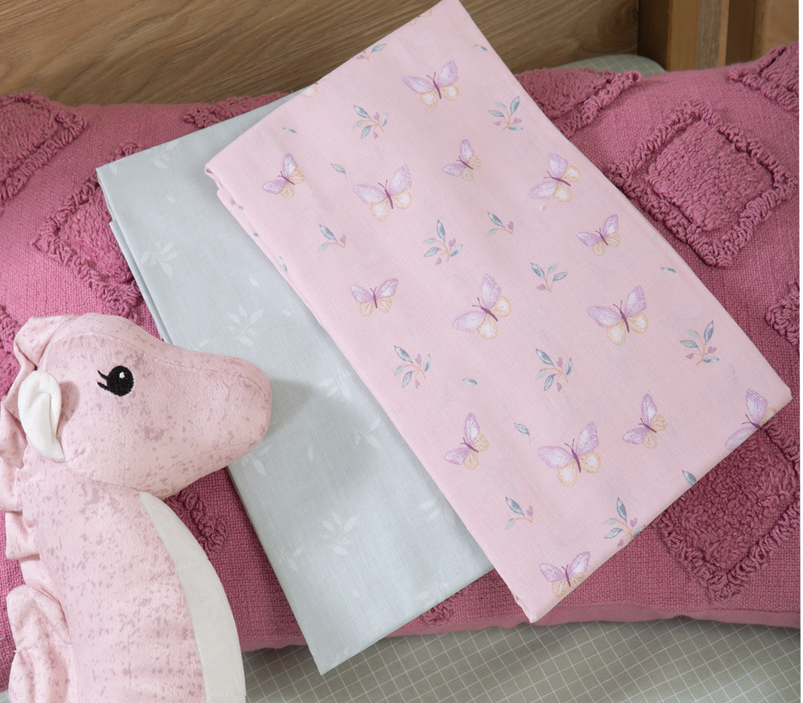 Bρεφικά Σεντόνια Λίκνου Nef-Nef Homeware Wings Of Joy Pink 
