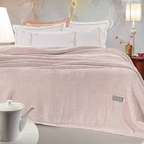 Κουβέρτα Μονή Guy Laroche Cheval 160x220 Pudra