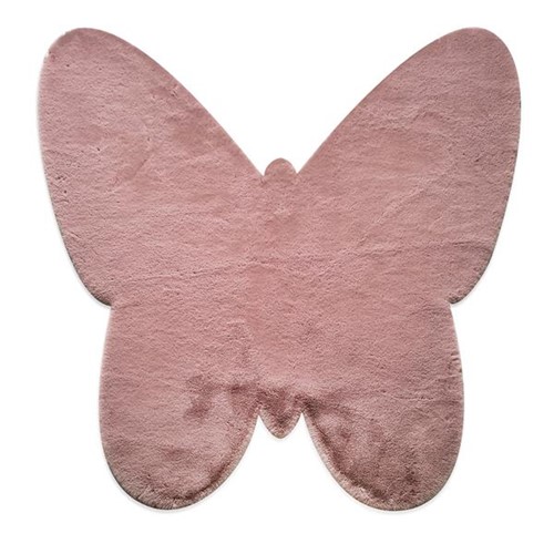 Χαλί Puffy JM7 Dark Pink  Butterfly Antislip - 160X160Β  New Plan